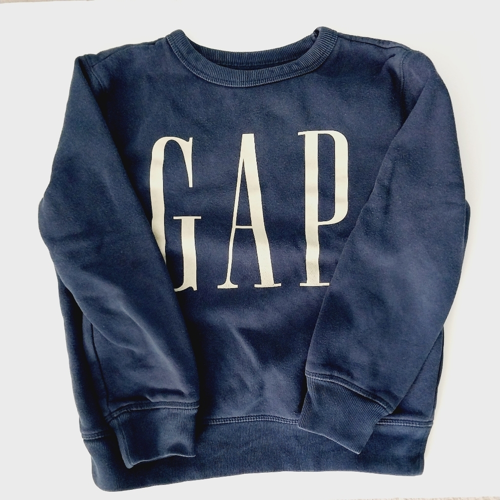 GAP Dark Blue Crewneck Fleece Sweatshirt Kids